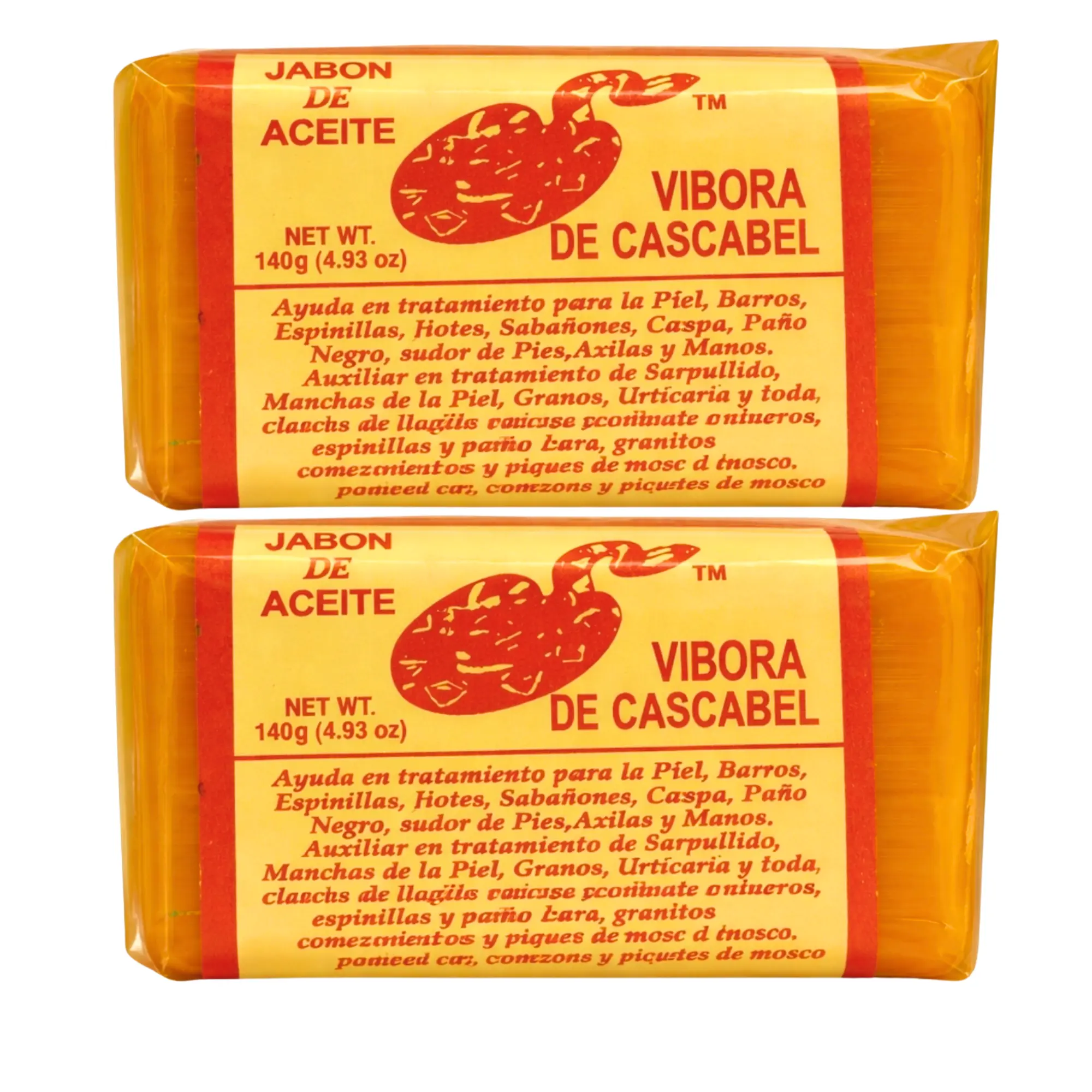 Vibora De Cascabel Oil Soap 2-Pack Solid Body Bar Combo, 12-Month Shelf Life, Gentle Daily Exfoliating Cleanser for All Skin Types, Soothing Cleansing Body Care for Smoother Skin, Herbal In-Shower Freshness Facial Cleanser, In-Shower Facial Cleansers Body