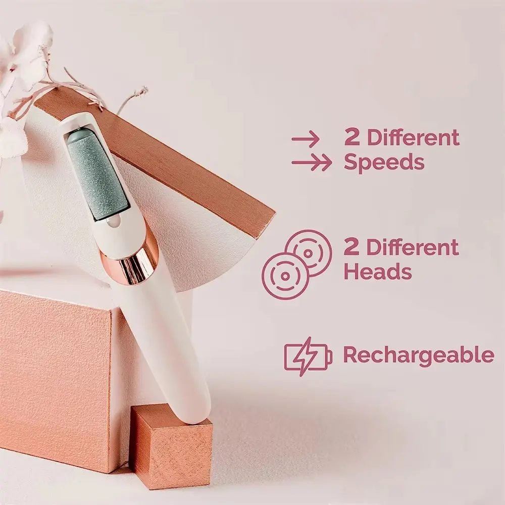 Electric Pedicure Tool, Foot Dead Skin & Callus Remover, Feet Exfoliator Pumice Stone, Heel Grinding Device for Foot Care, Handle