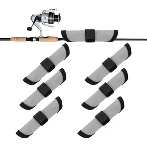 Fishing Lure Covers, 5.9" Rod Lure Wrap, Lure Wraps for Fishing Rod, The Best Choice for Tri Color Mixed