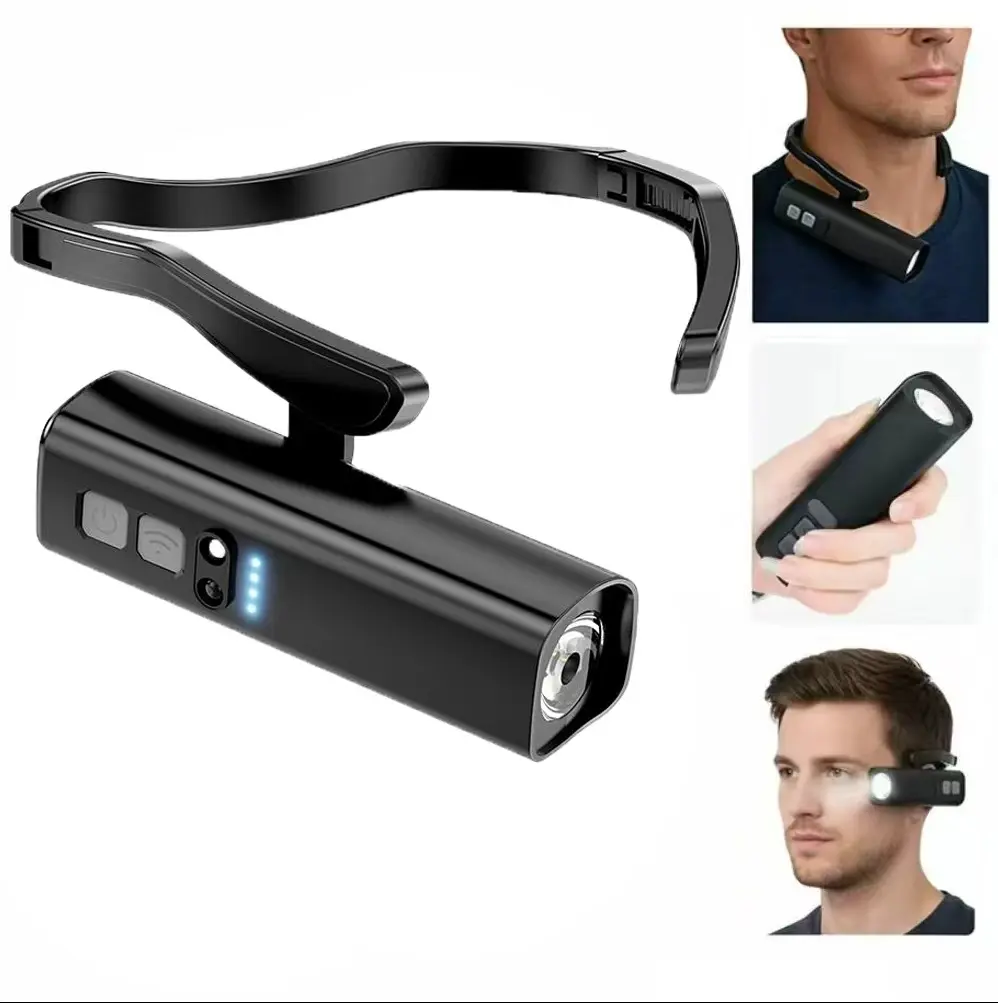 Wearable Motion-Sensor LED Ear Worn Headlamp - Lightweight, Adjustable, High Lumen, Convenient and Safe for Work, Repair - Enhances Convenience and Safety Outdoor Lighting Headlight, Camping