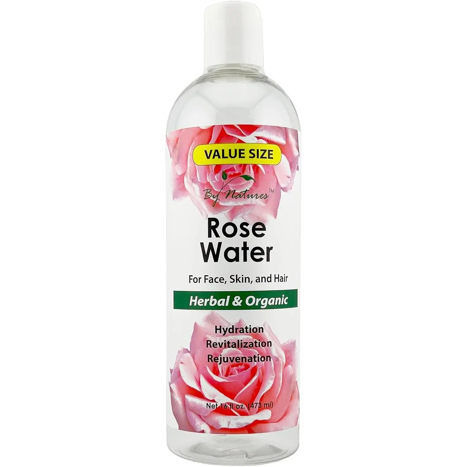 By Natures Organic Rose Water Hydrating Toner Mist, Alcohol-Free Cleansing Face & Hair Spray with Coconut Water for All Skin Types, 16 fl oz, 16.0 Fl Oz, Aqua, Rosa Damscena (Rose) Flower Extract, Cocos Nucifera (Coconut) Water*, Glycerin Propylene Glycol