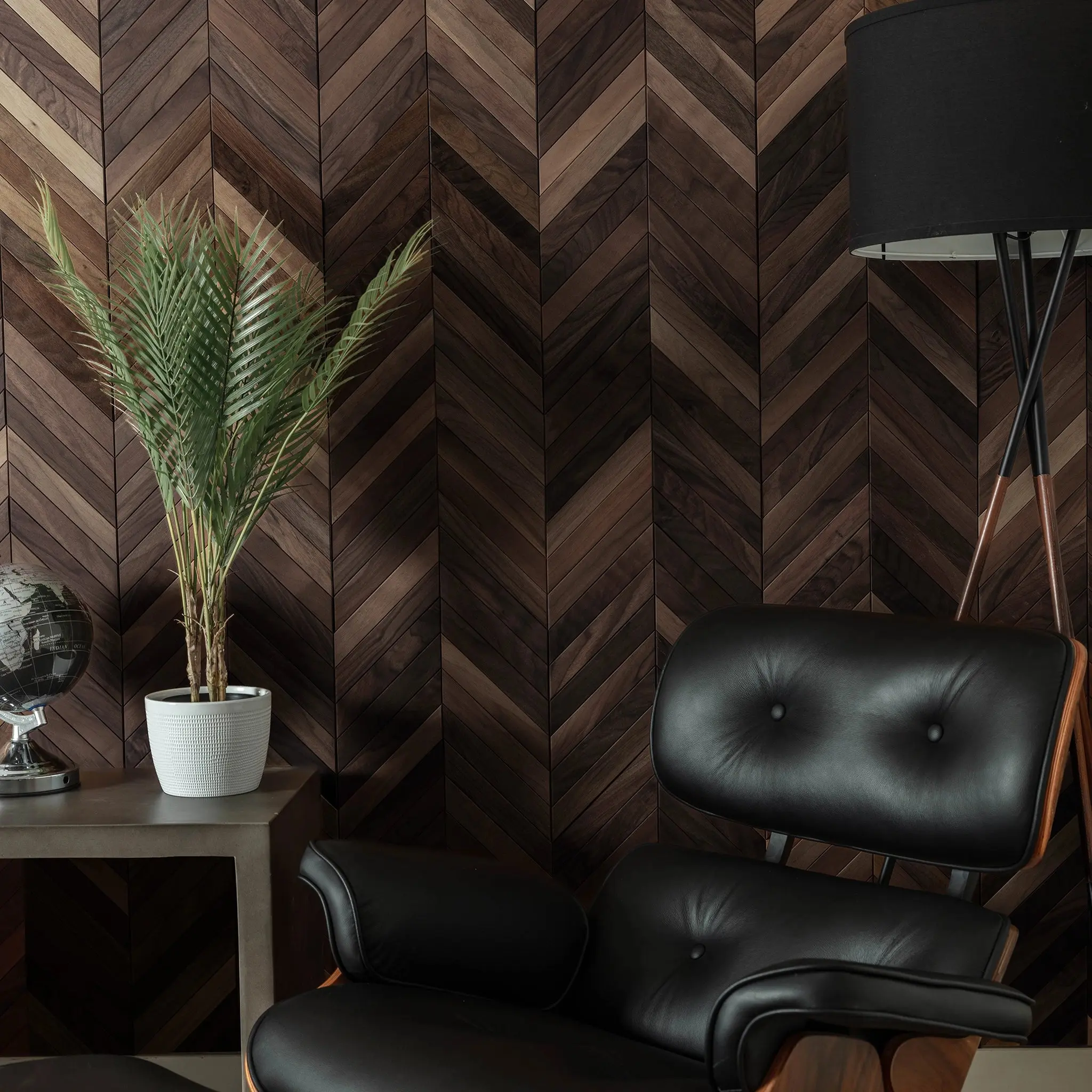 Natural Walnut Chevron Panels