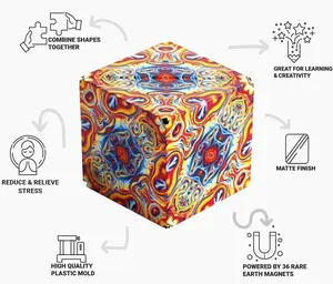 SHASHIBO Licensed Fidget Cube Shape Shifting Box - Award-Winning, Patented Magnetic Puzzle Cube w/ 36 Rare Earth Magnets Over 70 Shapes infinity cube