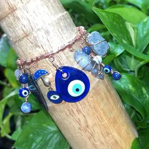 Pure 8 gage copper dangling charm bracelet/anklet