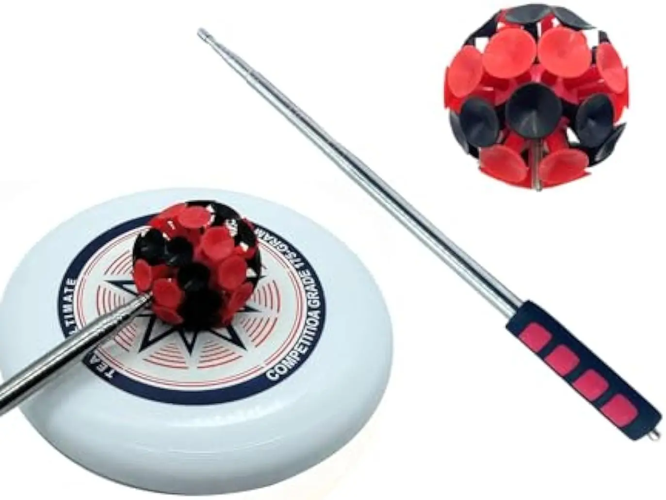 Disc Golf Retriever，10 Ft Disc Retriever Disc Golf，Extendable Disc Golf Retriever Pole to Retrieve Discs in Water, Trees, Rocks, Bushes