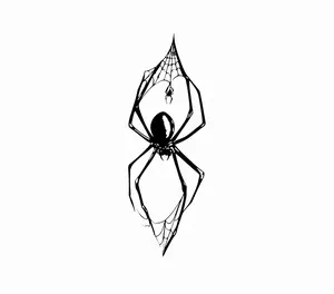 Minimalist Spider Tattoo Car Decal, Gothic Neo Traditional Vinyl Sticker, Hand Drawn Spider Web Bumper Decal, Dark Aesthetic Arachnid Window Art, Witchy Black Widow Laptop Skin, Edgy Bug Vehicle Graphic