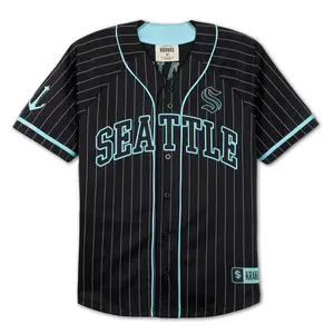 Seattle Kraken Black Baseball Jersey