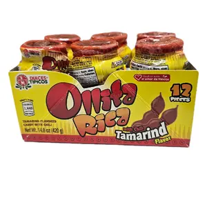 Ollita Rica, Tamarind flavored candy with chili pack with 12 pieces