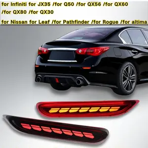 For Infiniti JX35 Q50 QX56 QX60 QX80 QX30 Nissan Leaf Pathfinder Rogue Altima Rear Bumper Lamp Cover Replacement 2 Pieces Easy Install No Warranty