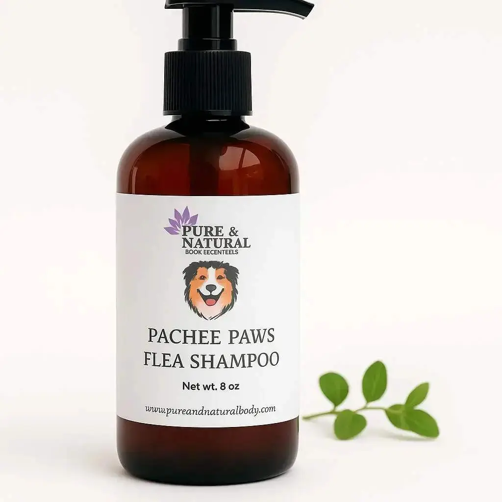 Pachee Paws Natural Flea Shampoo – Gentle Plant-Based Dog Shampoo
