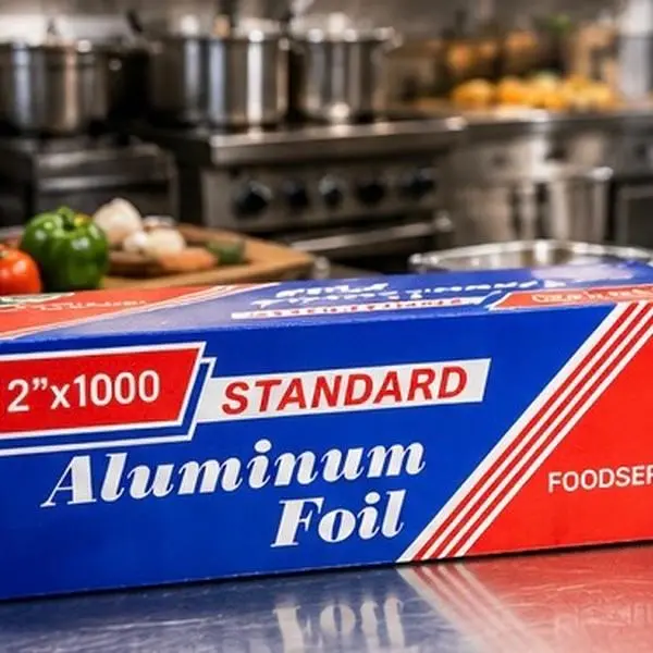 12 Inch Aluminum Foil Roll with Dispenser Box – Standard Foil for Cooking, Baking, Wrapping & Kitchen Use