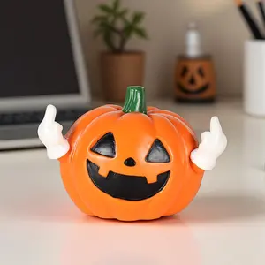 Cute Halloween Mini Pumpkin Decoration: Charming Ornament for Home, Desk, and Shelf – Ideal for Adding a Festive Touch to Your Indoor Halloween Setup