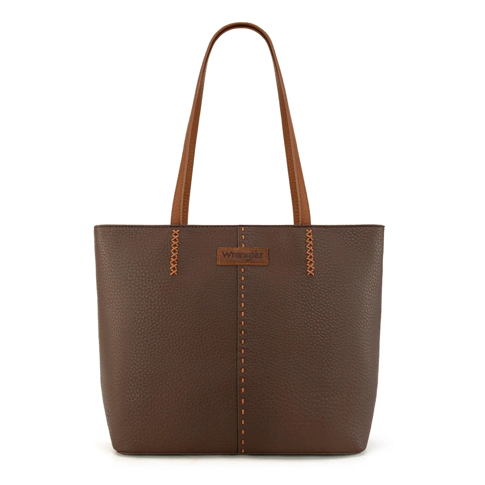 Wrangler Tote Bag for Women Top Handle Satchel Handbag Shoulder Purse with Distinctive Stitching Design Large Capacity