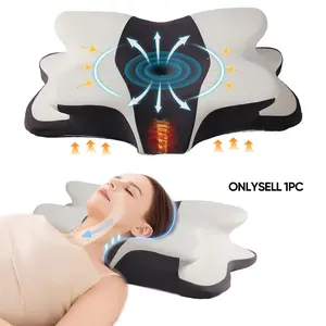 Sleep guru-recommended neck pillow, side sleeper pillow, memory foam pillow for back and stomach sleepers, two height options, zoned contour design