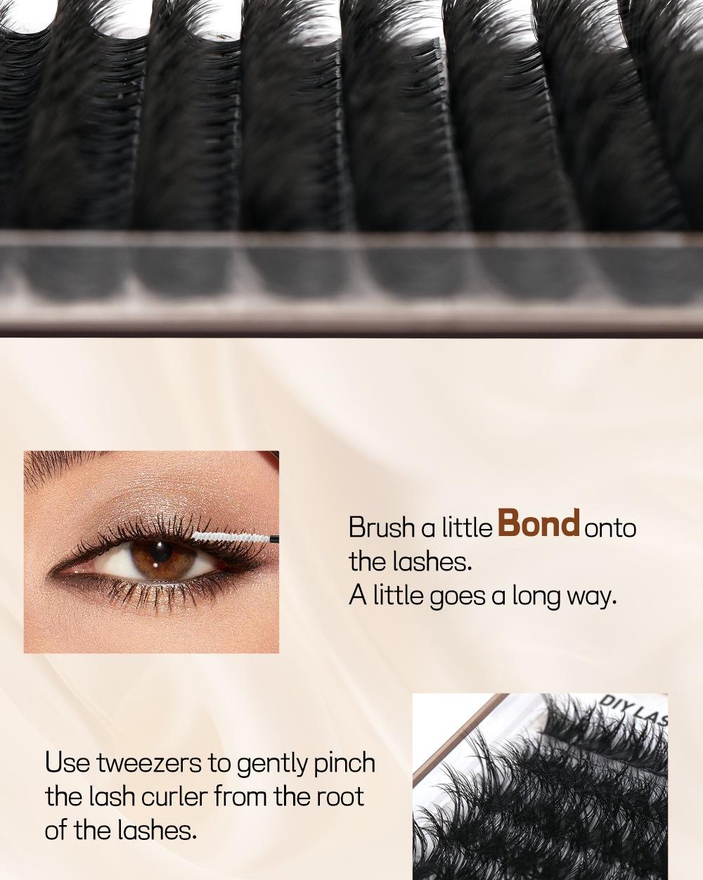 ELOZARA Pre-Spiked Spiky Slay Manga Lash Clusters - Faux Mink D-Curve 12-18mm Reusable Fluffy Fairy Individual Eyelashes Extensions for DIY Makeup, 204 Pieces, Compact Storage Cosmetic, Manga Look