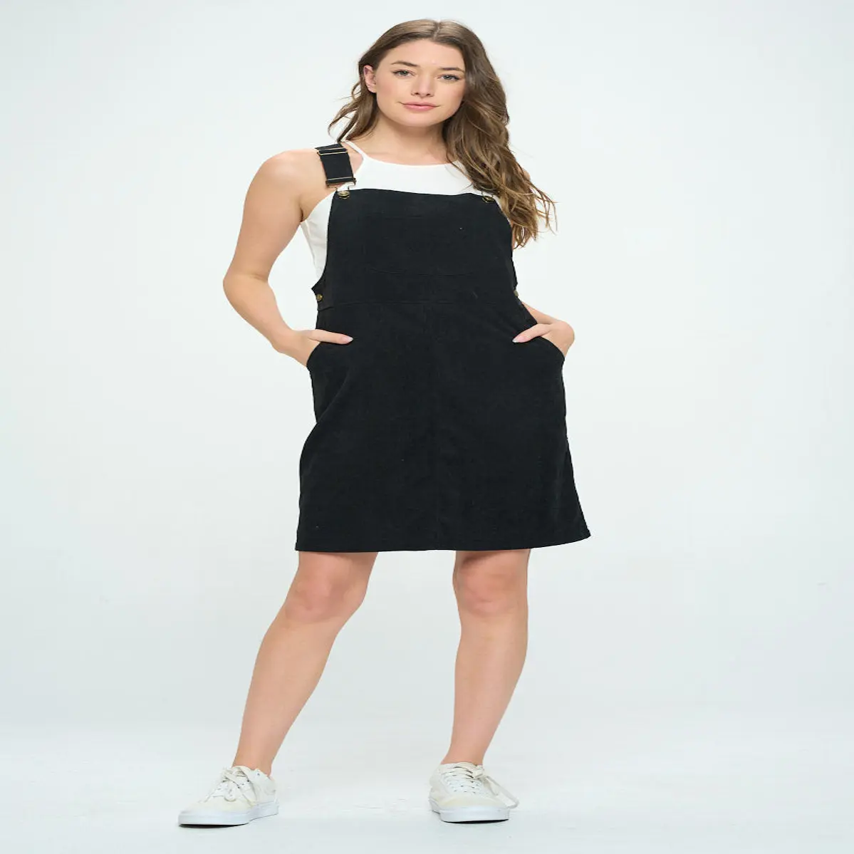 Corduroy Black Jumper Dress