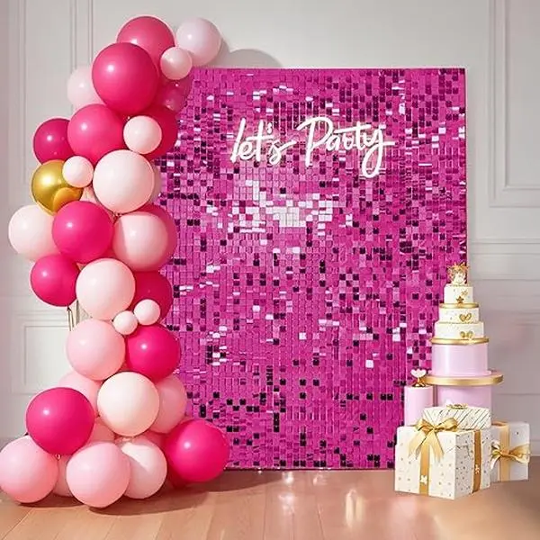 JYFLZQ Silver Shimmer Wall Backdrop 6ft * 8ft 1 Panel, Silver Sequin Backdrop Photobooth Props for Wedding, Anniversary, Birthday, Party Decorations