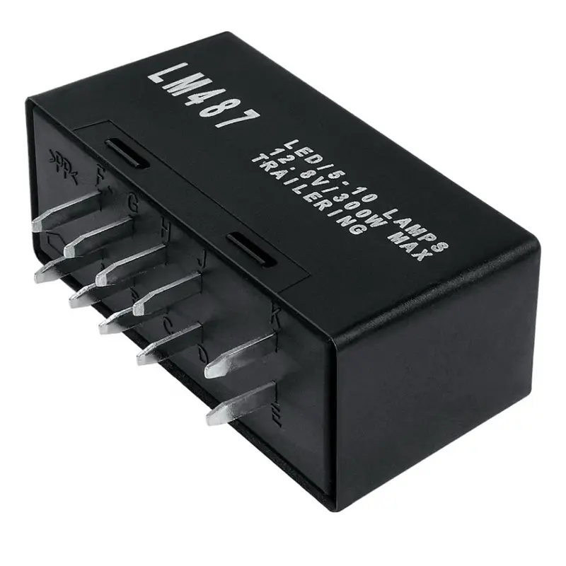 LM487 LED Flasher Relay - Warning & Turn Signal Hyper Flash Fix Module Blinker Relay for Chevy 03-06 Silverado, Avalanche & GMC Sierra, Yukon Trucks