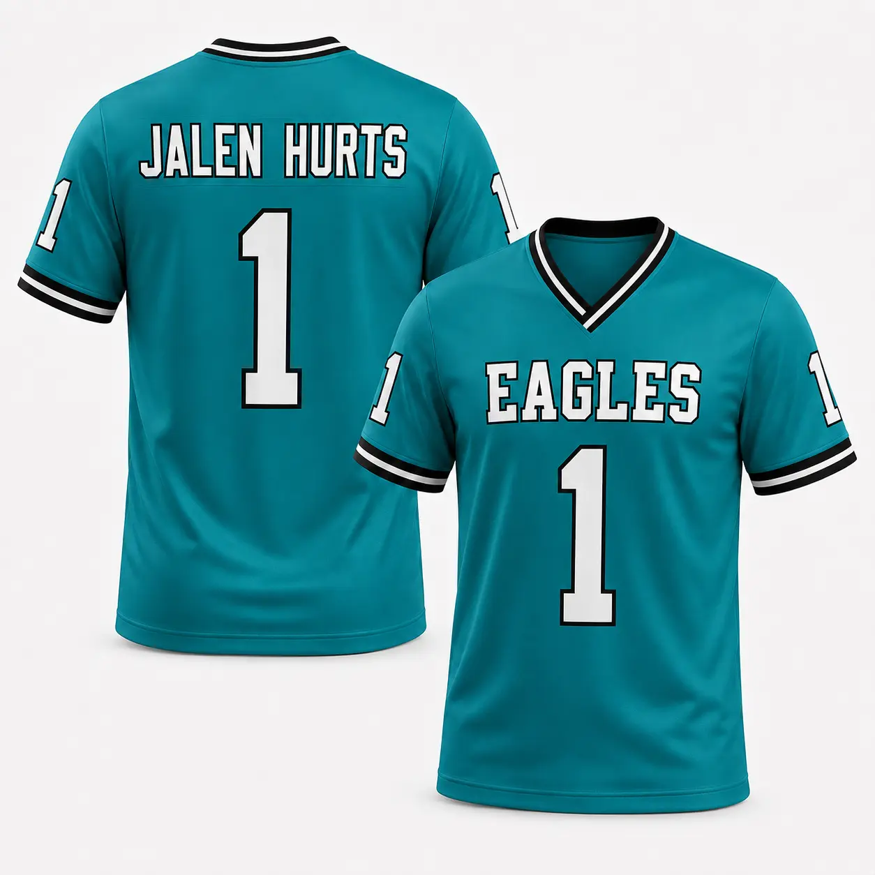 Philadelphia Football Jersey, Jalen Hurt 1 Football Jersey, Game Day Jersey, Retro Sports Style Unisex Gift, Sunday Football Shirt, Game Day Outfit
