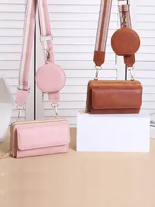 Small Crossbody Bags for Women Cell Phone Purse Leather Wallet Handbags,Fashionable Crossbody Bag,with Credit Card Slots,with Adjustable Guitar Strap,Small Elegant Design for Travel