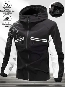 Boys' Unisex Hooded Zipper Jacket, Perfect for School and Sports, Fashionable Fall Winter Coat, Comfortable Daily Wear, Multiple Colors and Sizes Available, Casual Comfy Jacket, Zip Front Jacket, Zip Up Coats