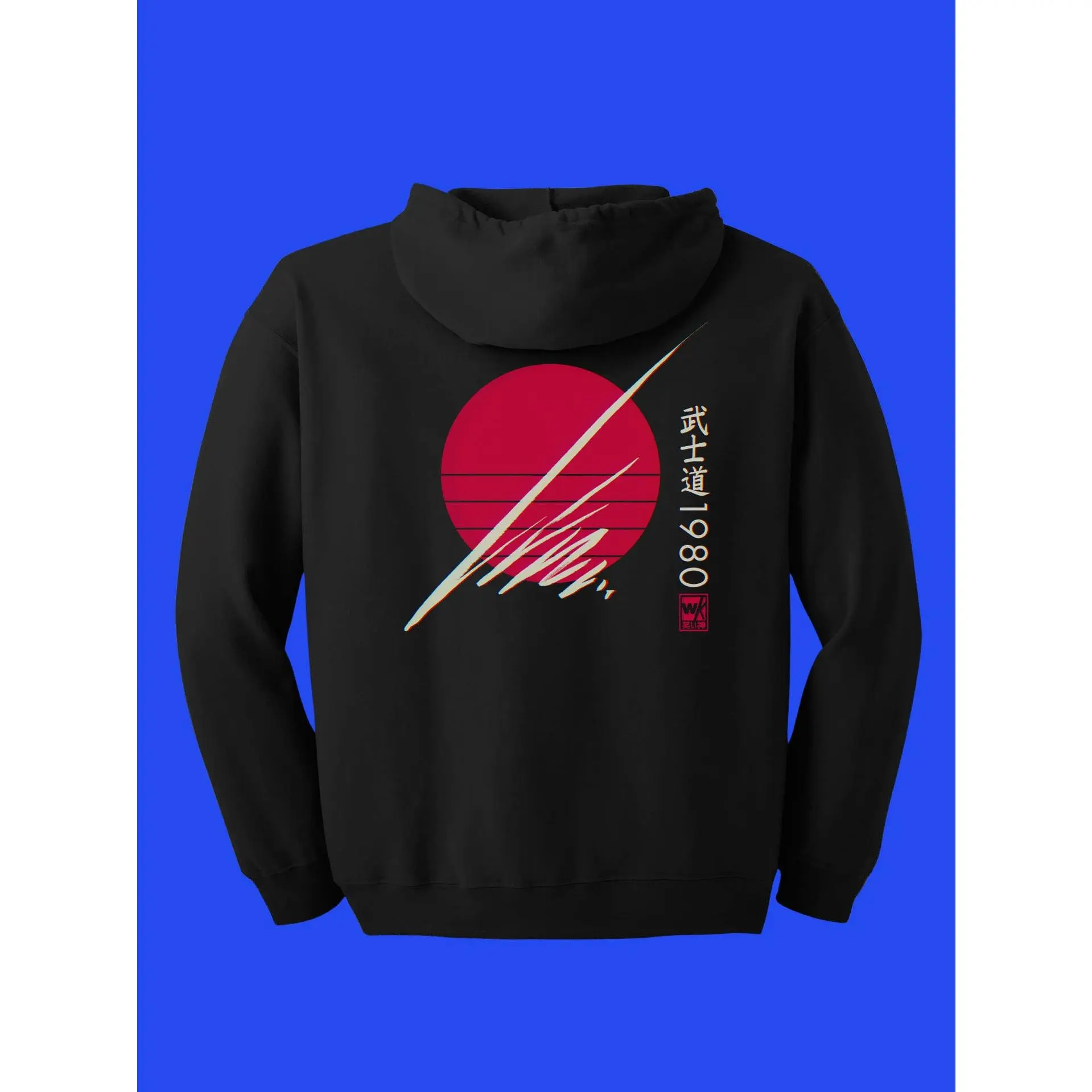 Popkiller Artist Series Warakami Vaporwave Bushido 1980 Zip Up Hoodie