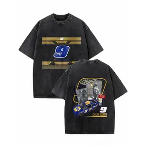 100% cotton NASCAR Cup Retro Racing Style Men's T-Shirt Chase Elliott Nascar Car And Driver Signature Design Summer Casual Wear For NASCAR Fans And Motorsport Enthusiasts