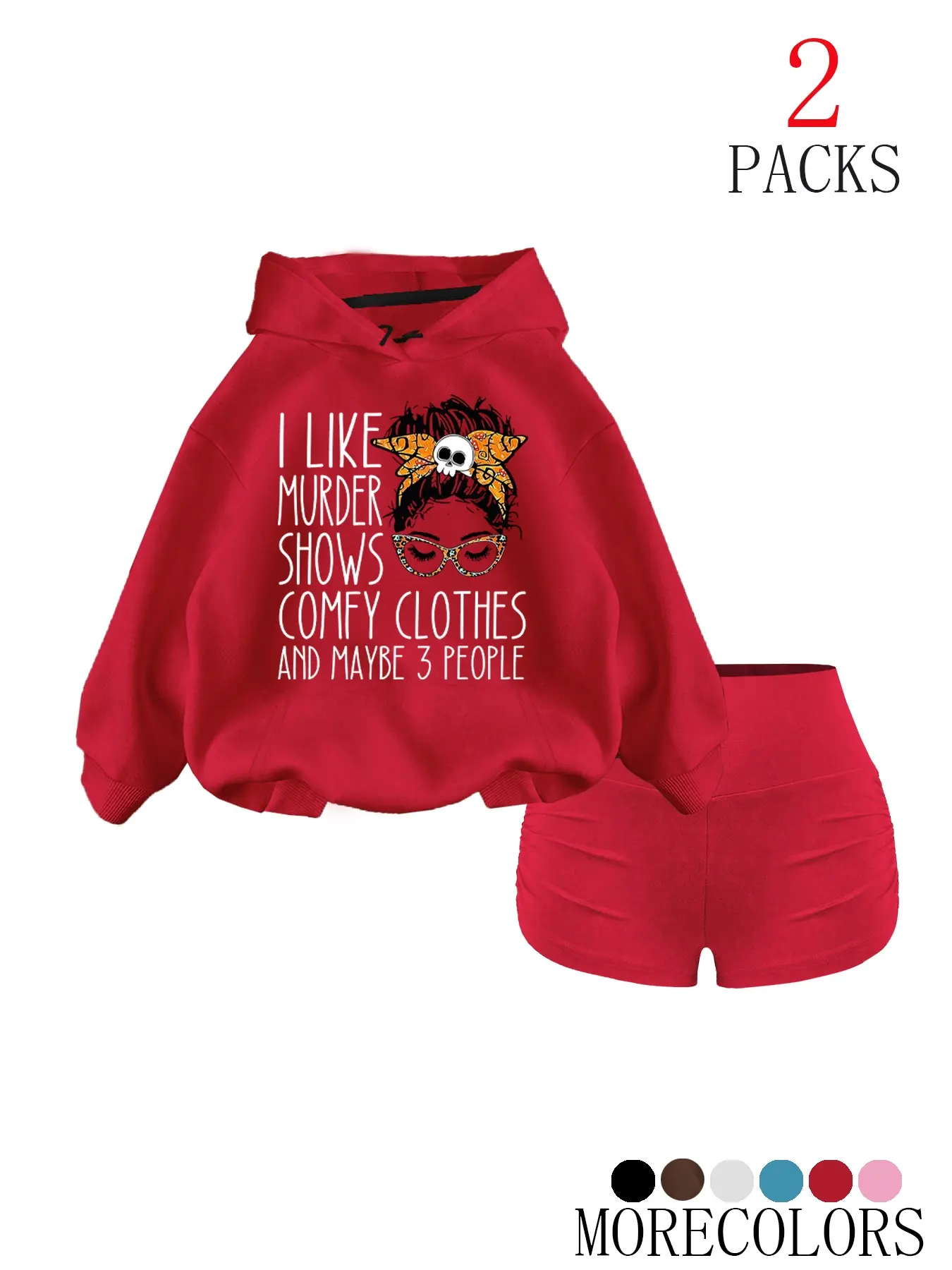 Women's Fashion Graphic Hooded Sweatshirt Set, Womenswear, Casual Loose-Fit Letter Print, Fall & Winter Thick Knit, Pocket Design, 2 Piece, Clothes
