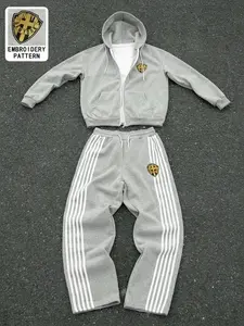 Men's Sportswear Set, Full Zip Hoodie & Drawstring Sweatpants, Fleece Lined, Casual Jogging, Fall Winter Long Sleeve Top,Winter outfits, Athletic Activewear Tracksuits, Workout Sets, Tracksuit Matching Set, Athleisure Sportswear Set