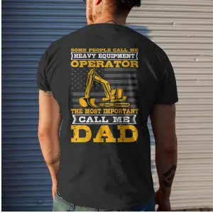 Heavy Equipment Operator Dad Shirt – Excavator Operator T-Shirt, Blue Collar Worker Gift for Dad, Construction Worker Tee, Funny Workwear Graphic Shirt for Men
