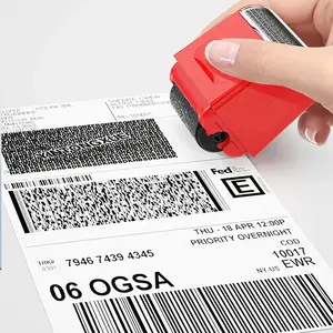 2Pcs Privacy Protection Security Roller Stamp,Info Cover Tool,Express Delivery Information Blurring Anti-Leakage Security Stamp Address for Personal Privacy Covering