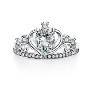 1 Carat Crown Pear Cut Ring