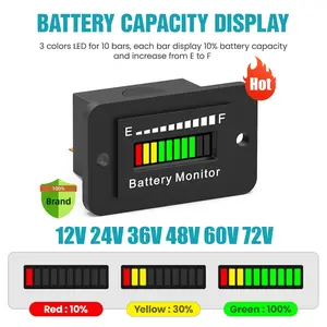 12V-72v Battery Monitor Bm210, Ip65 Waterproof, Ideal for Golf Carts, Forklifts, Lawn Mowers, Club Cars, Rvs, Reliable Power Management