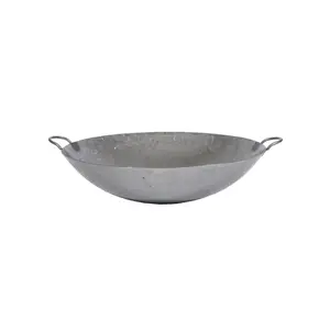 26 in. Sturdy Metal Hand-Made Cantonese Wok, Kitchen Cookware Pans, Home Cooking Equipment