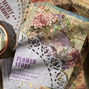 36sheets Writable Paper Material Flower Themes Decoupage Paper, Suitable for DIY Crafts, Gift Wrapping, Scrapbooking Supplies, Journal Supplies, Framed Gift Boxes, Explosion Gift Box, Diary Accessories, Craft Enthusiasts