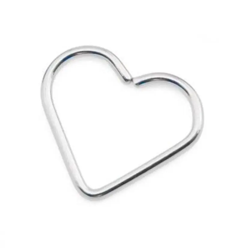 Niobium Heart Cartilage Ring