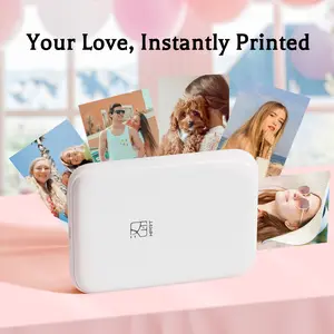 HPRT MT53 Mini Photo Printer, 2x3" Self-Adhesive Instant Color Photos, Wireless Bluetooth Portable Sticker Printer for iPhone & Android, Valentine's Gift, Mother's Day Gift, Birthday Gift