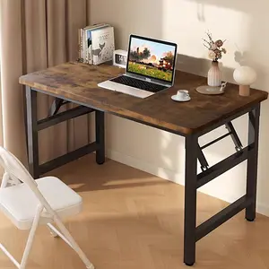 【HDOFM】31.5 Inch Folding Table，Square Folding Desks for Small Space,Small Foldable Desk No Assembly