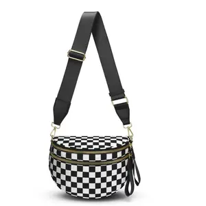 Women's Checkerboard Crossbody Bag, 2026 All-Season Trendy Design, Adjustable Strap, Multi-Color Options, Lightweight & Comfortable for Daily Use, Ideal Gift - Crossbody Bags for Women,summervibes