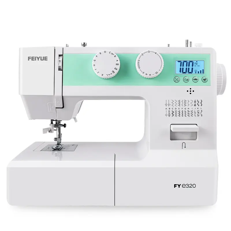 FEIYUE FYe320 Multifunctional Home Beginner Computerized Sewing Machine - Servo Motor, Speed Control, Auto Threader, 25 Stitches, Portable Design, Autofeed Portable Sewing Machine, Beginner Sewing Machine, Autofeed Sewing Machines