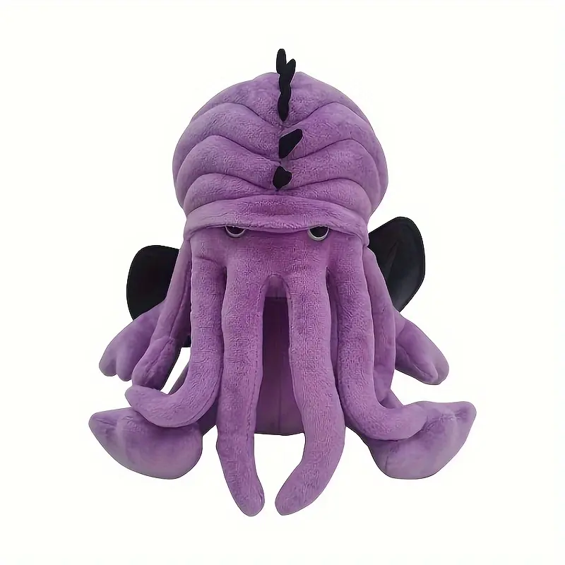 CthulhuCraft Purple Octopus Monster Plush - Soft Lovecraft Horror Stuffed Doll, Perfect Collectible Gift for Cthulhu Fans, High Quality PP Cotton Classic Wilf Wolf Toy kitty