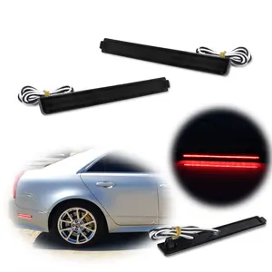 2pcs Smoked Rear Red Led Side Marker Lamps Lights For Cadillac CTS / CTS V 2008 2009 2010 2011 2012 2013,Replace OEM 25883455, 25883457
