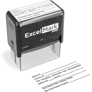 Excelmark Notary Acknowledgement Stamp - Black Ink ExcelMark