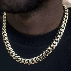 GLD Signature Cuban Chain in Yellow Gold 12mm | 18k Gold Plated - 16" to 28" Lengths - Classic Drip Design - Guaranteed for Life - Shop Greenish Spring Glow Up Sale