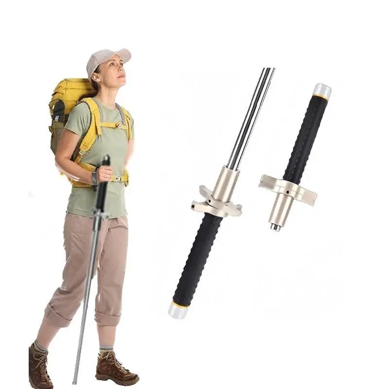 Alloy Steel Hiking Sticks - 26-37 in Retractable Adjustable Trekking Poles, Anti-Slip Lightweight Walking Sticks for Climbing, Outdoors, Hiking/Light Outdoor Gear Accessories