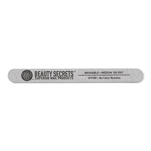 Beauty Secrets Zebra Cushion Nail File Medium 180 Grit, Easy to Disinfect