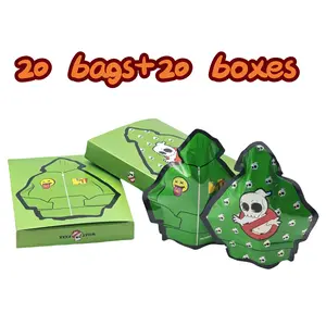 40PCS Mylar Bags Odor proof bag Holographic Zipper Packing Bags Plastic Pouch Mylar Bags With Boxes 20pcs Mylar Bag and 20pcs boxes Suitable for Various Holidays, Such as Easter, Mother's Day, Father's Day, Halloween, Thanksgiving, Christmas.