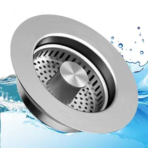 Premium 3-in-1 Kitchen Sink Strainer & Stopper – Stainless Steel Basket Filter with Anti-Clog, Deodorizing Design for 3.5” US Standard Drains