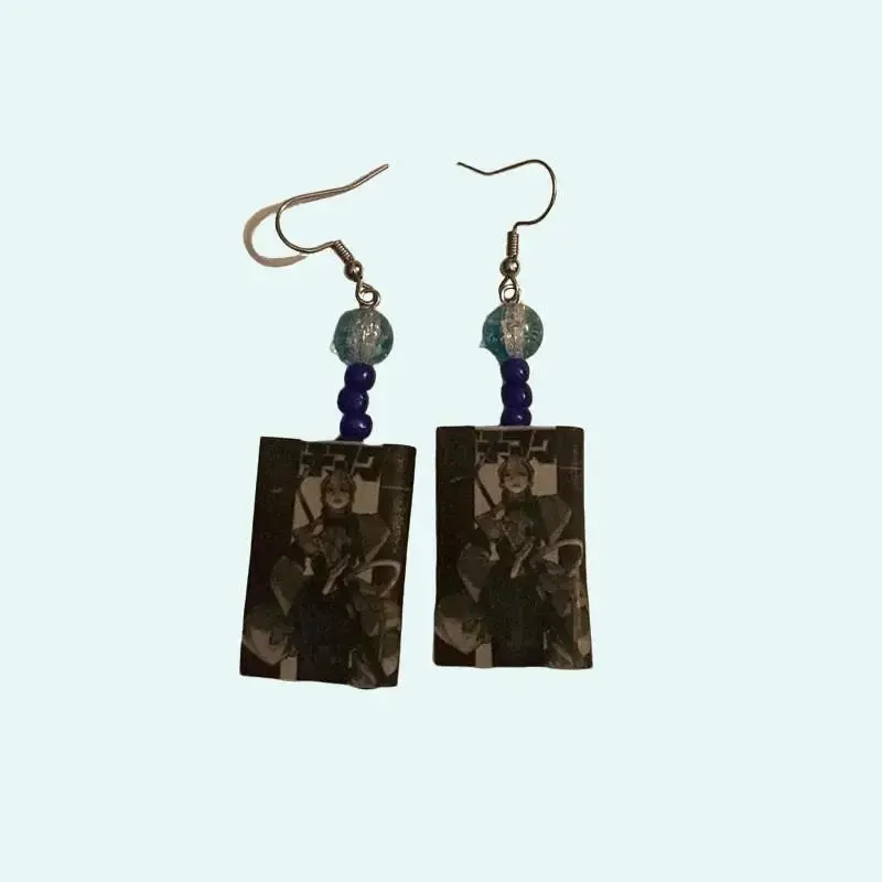Gachiakuta Manga Earrings Featuring Anime Cover Design from Volume 02 Nickel Free Unique Anime Accessory