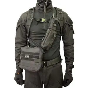 Hiking Camping Gear Bag, Multi-Functional Chest Pack, Fishing Tool Kit, Crossbody Shoulder Bag, Phone Pouch, Outdoor Travel Backpack, Tactical Crossbody Bag